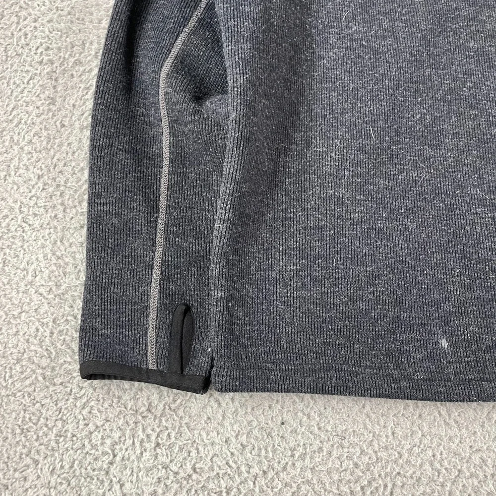 Kuhl Thermo Kore Sweater Men's Size Medium Black 1/4 Zip Poly Wool Long Sleeve *